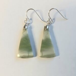 Serpentine Gemstone Earrings with 925 Sterling Silver Findings